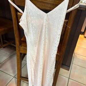 Vintage silkscreen slip 100% silk heart dress coquette girly feminine Balletcore